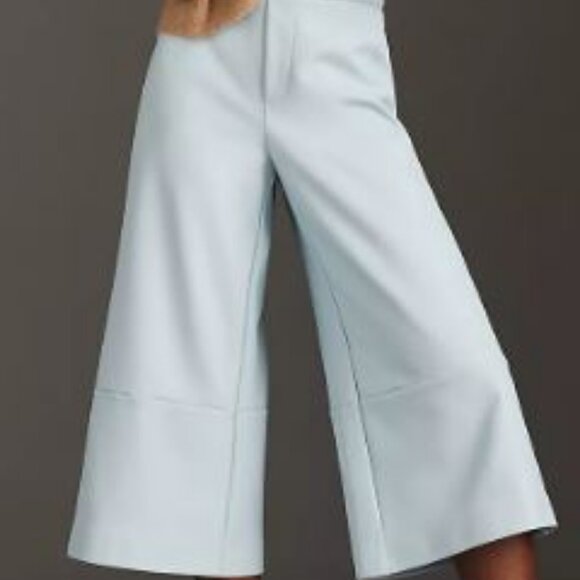 NWT Anthropologie Maeve Cropped Faux Leather Pant in Sz Large Petite MSRP $148 - Picture 1 of 12